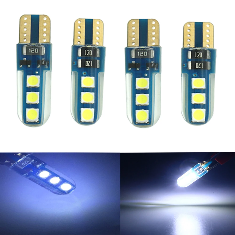 

YSY 100PCS 2017 New Product Super bright Canbus T10 3030 6SMD 194 168 2825 W5W LED Bulb For Meter Light Car Replacement Lights