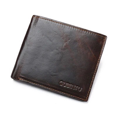 Кожаный бумажник,портмоне мужской RFID отделение для кредитных карт - Цвет: dark coffee