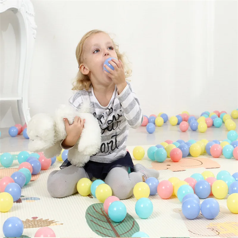 

50Pcs/Bag 5.5cm Macaron Color Soft Plastic Water Pool Ocean Ball Safe Baby Toy Ball For Baby Kids Play Tents Ball Pits Pool