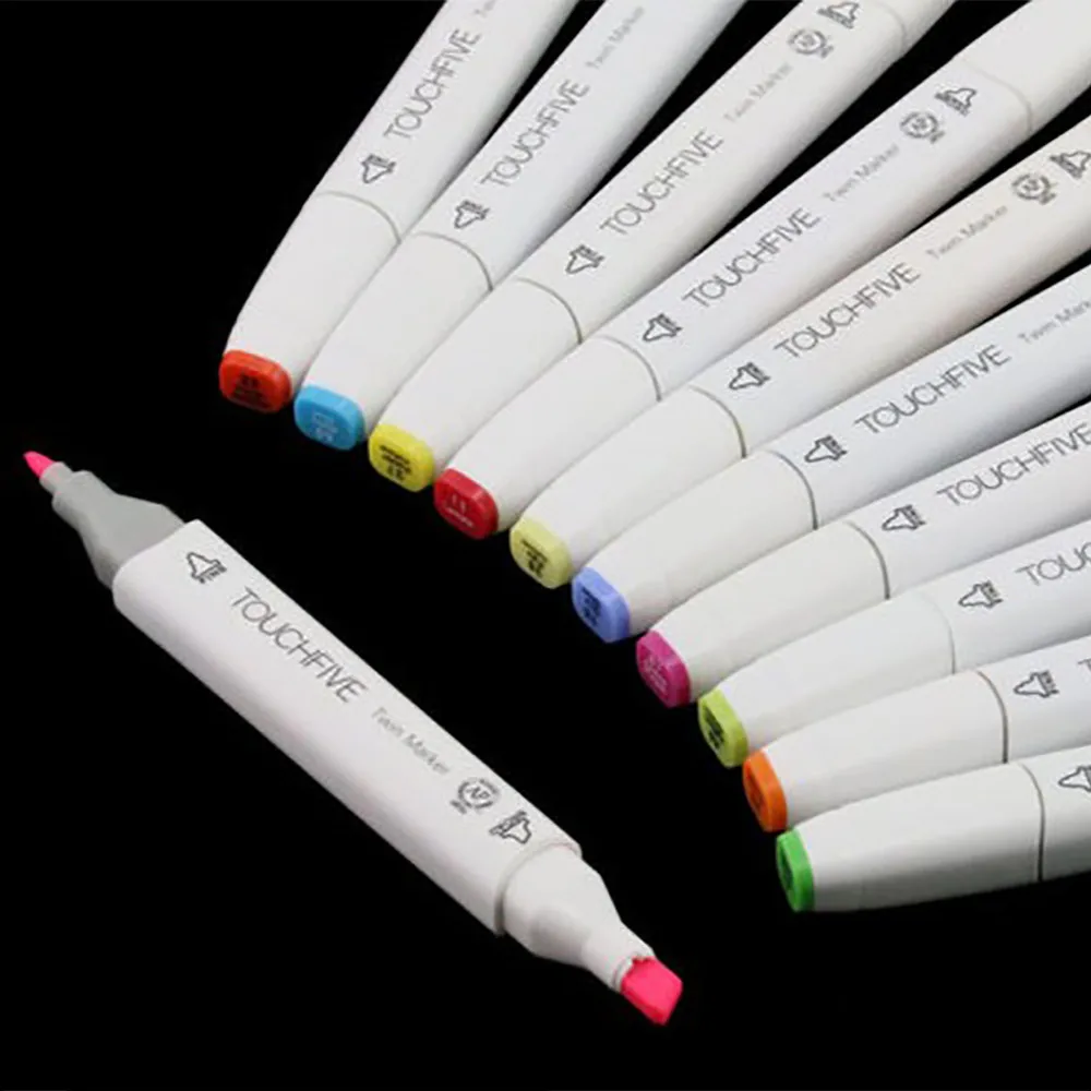 Маркер ручка с двумя головками анимационный дизайн маркер ручка для рисования чернил маркер ручка# T2