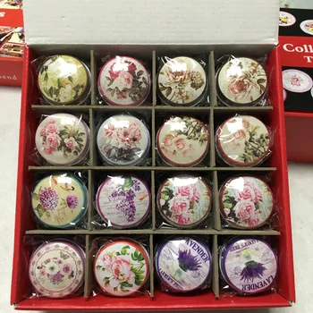 

48Pcs/Lot Lavender boxes Tin pure color boxes Sweet box wedding candy iron box wedding favors mini pill case
