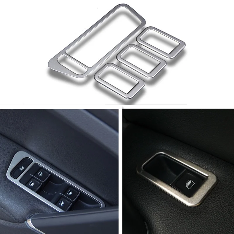 

4pcs For VW Golf7 Golf 7 Mk7 Vii Window Mirror Switch Cover Trim Lift Window Switch Decoration Car Styling