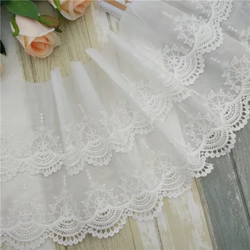 

Double-layer cotton embroidery, three-dimensional water-soluble lace, long clothing accessories Width 21cm 190508