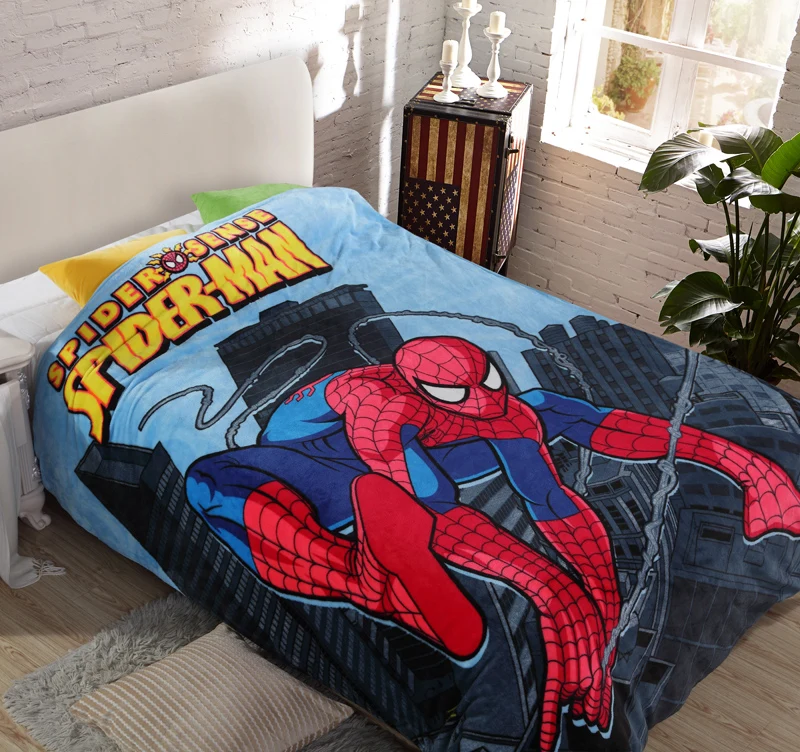 

Cartoon Spider-man Blanket Avengers Super Hero The Avengers Coral Fleece Blanket for Children Throw Portable Blanket 150x200cm