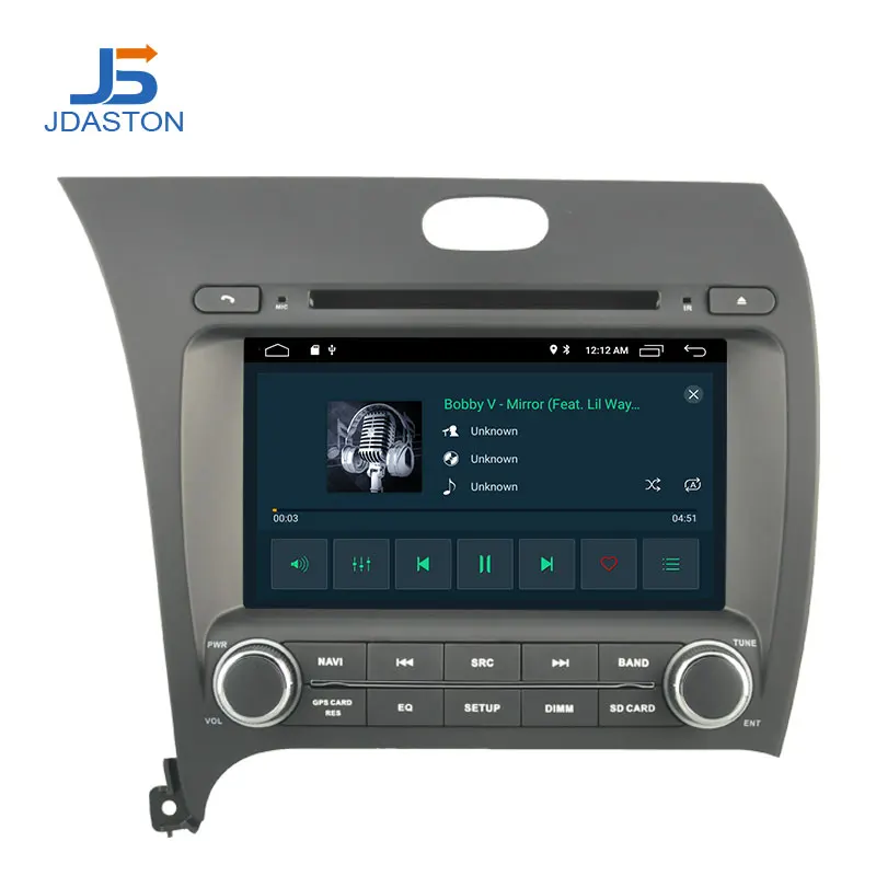 Best JDASTON Android 9.1 Car Multimedia DVD Player For Kia CERATO K3 FORTE 2013-2015 2016 2 Din Car Radio GPS Navigation Stereo WIFI 2