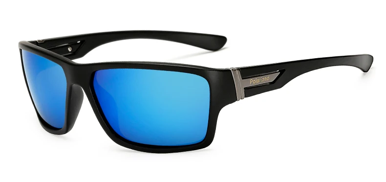 Длинные солнцезащитные очки HD ночного видения, поляризационные, для мужчин и женщин, модные, защита глаз, UV400, черные, квадратные, солнцезащитные очки, унисекс, gafas de - Цвет линз: Blue Lens
