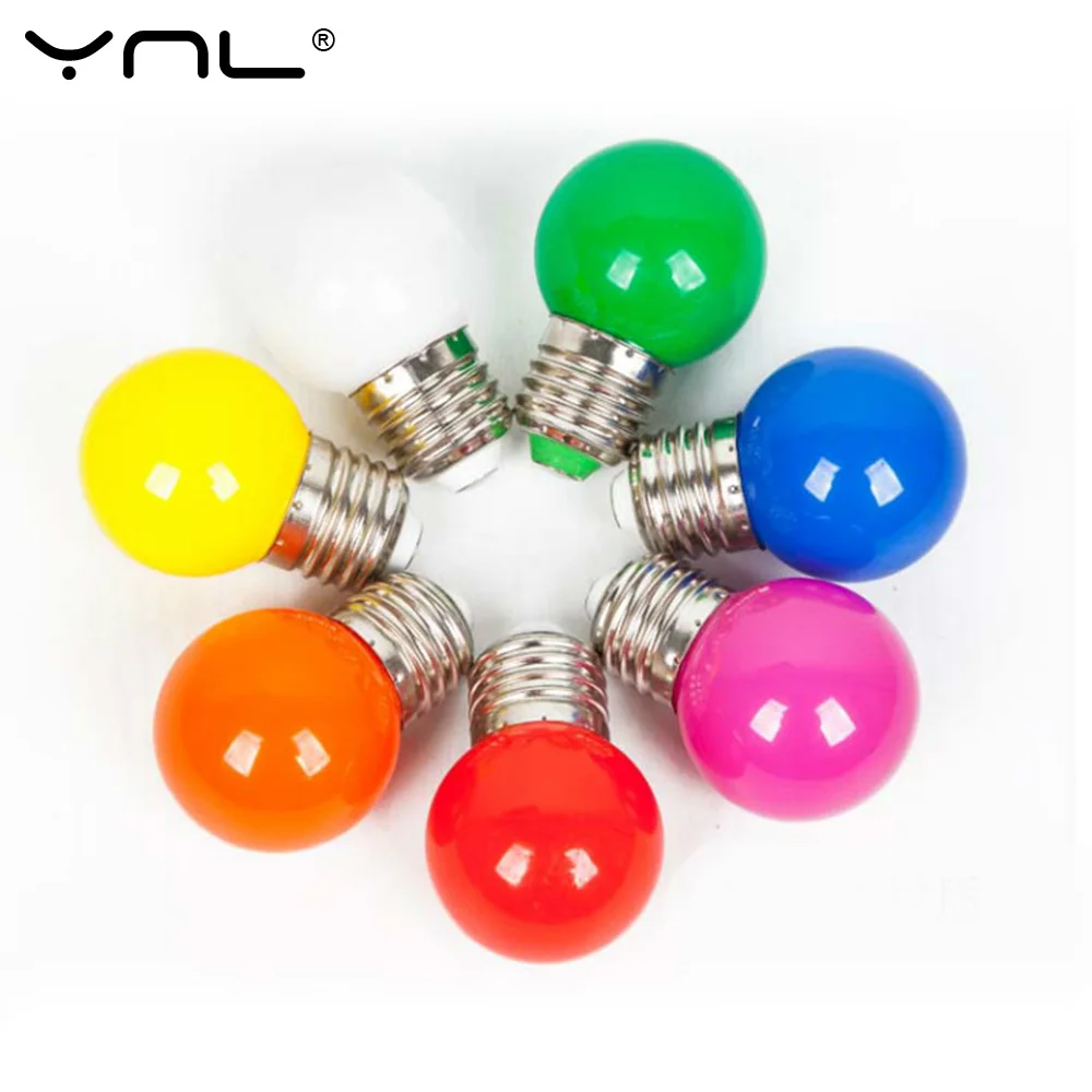 Светодиодная разноцветная лампа E27 G45 220 В|led bulb|e27 g45lampada led |