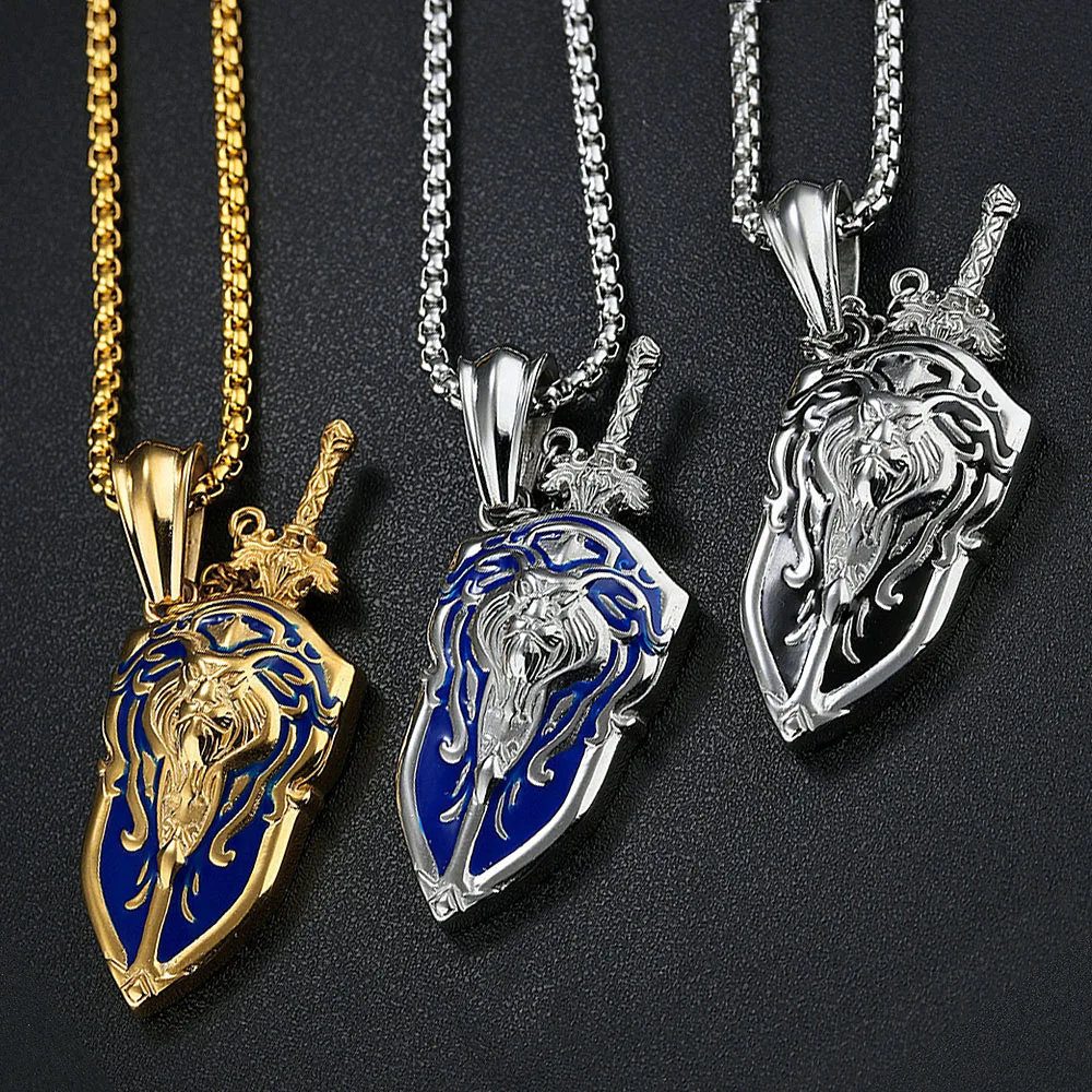 3 шт./лот новейшее аниме ожерелье мужские ювелирные изделия World Of Warcraft винтажные