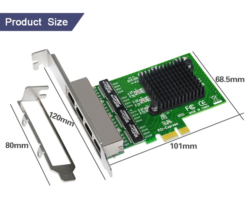 H1111Z сетевые карты LAN Карта Ethernet сетевой адаптер Ethernet Lan адаптер Сетевая карта 4 порта RJ-45 PCI Express бесплатный интернет