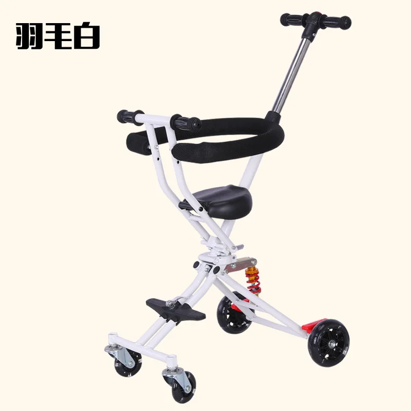 Портативный складной bebe micr trike xl мини-тележка трехколесный велосипед 1-6 детские прогулочные вагоны детские тележки светильник скутер корзина