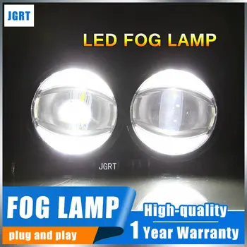 

JGRT 2010-2015 For Nissan march fog lights+LED DRL+turn signal lights Car Styling LED Daytime Running Lights LED fog lamps