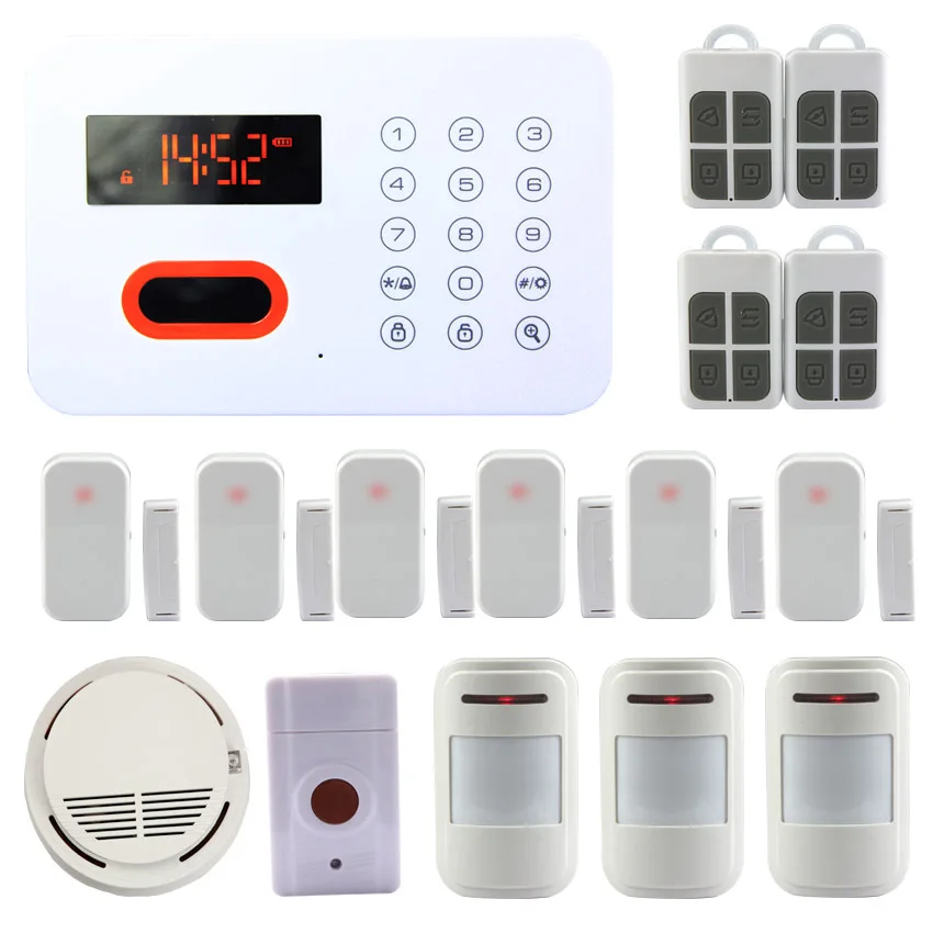 PSTN safety security touch screen alarm system with new colorfull LCD