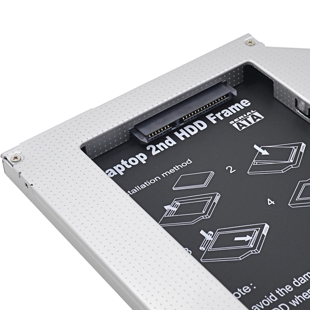 Алюминий 2nd HDD Caddy 9,5 мм SATA 3,0 2," чехол для SSD, HDD корпус для Dell E6310 E6400 E6500 E6410 E5400 M2400 M4500 Pro OptiBay