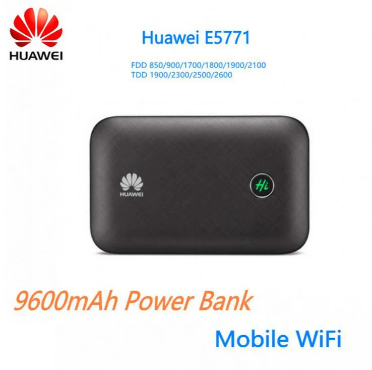 huawei 9600mAh power Bank 4G LTE разблокированный WiFi роутер huawei E5771 модем 4g wifi модем