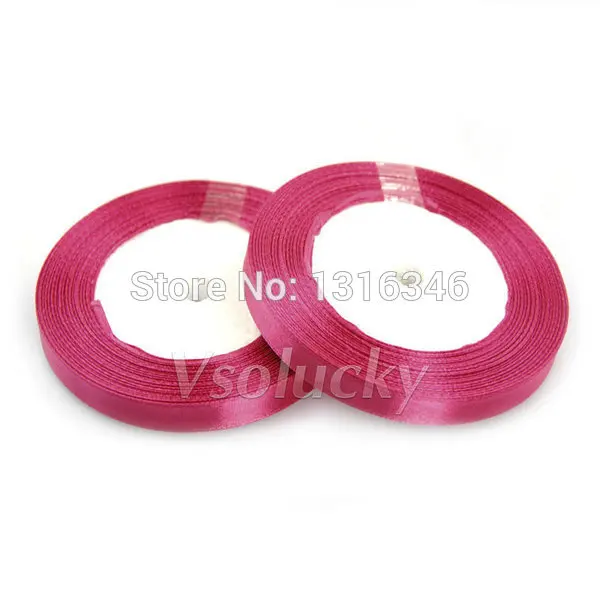 

1 Roll Fuchsia 25 Yards 3/8" 10mm Satin Ribbon Sash Gift Bow Craft Wedding Party Supplies Event Anniversary Banquet Decoration