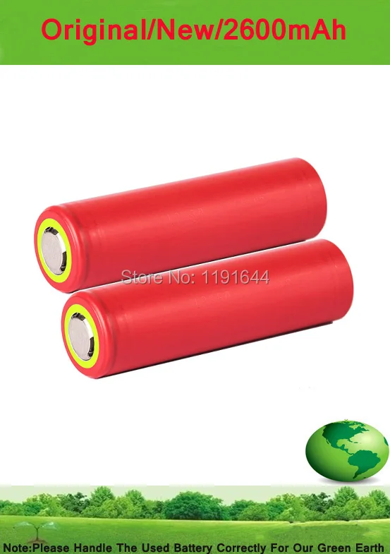

20PCS/LOT Original 3.6V 18650 UR18650NSX 2600mAh Continuous 20A Discharge E-Cig Battery