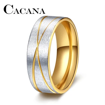 

CACANA Punk Rock 2017 New Fashion Hot Sale Men Women Ring Stainless Steel Men Finger Ring Fashion Jewelry