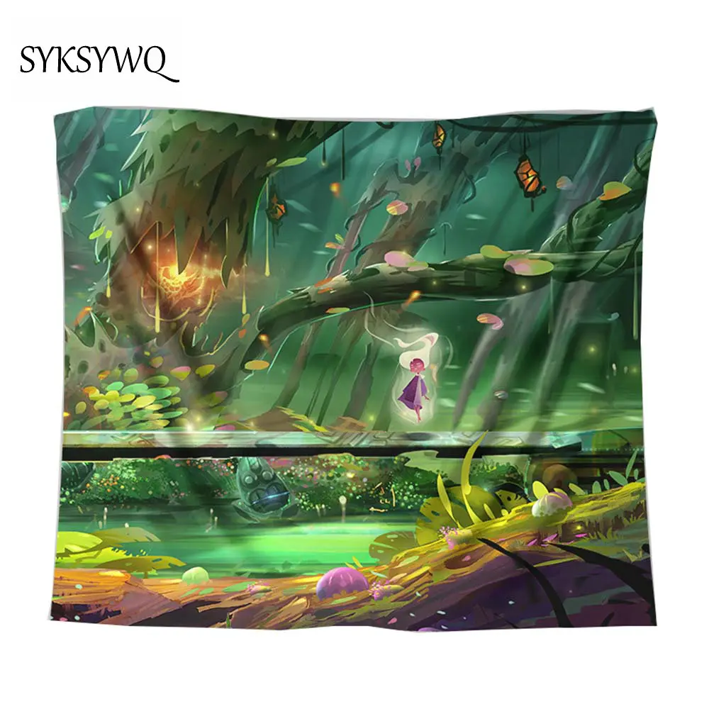 

kids dorm decor tapestry forest home decorative wall blanket new throw blanket children gift wall carpet