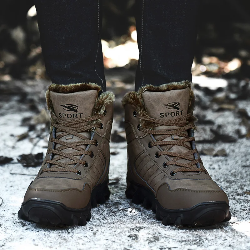 Fotwear/мужские зимние ботинки Мужские уличные противоскользящие Теплая плюшевая