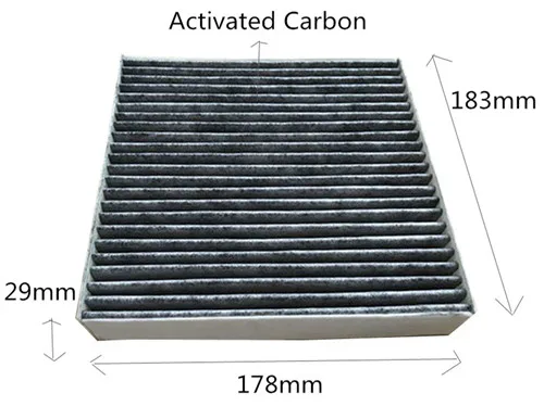 CUK1835 Заводская розетка 08975-B2000 черные автомобильные с активированным углем воздушный фильтр K1164 для DAIHATSU 18,3*17,8*2,9 см