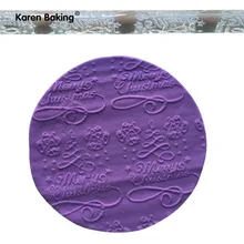 Счастливого Рождества узор отпечаток тиснение Пластиковый валик прозрачный формы для украшения A363