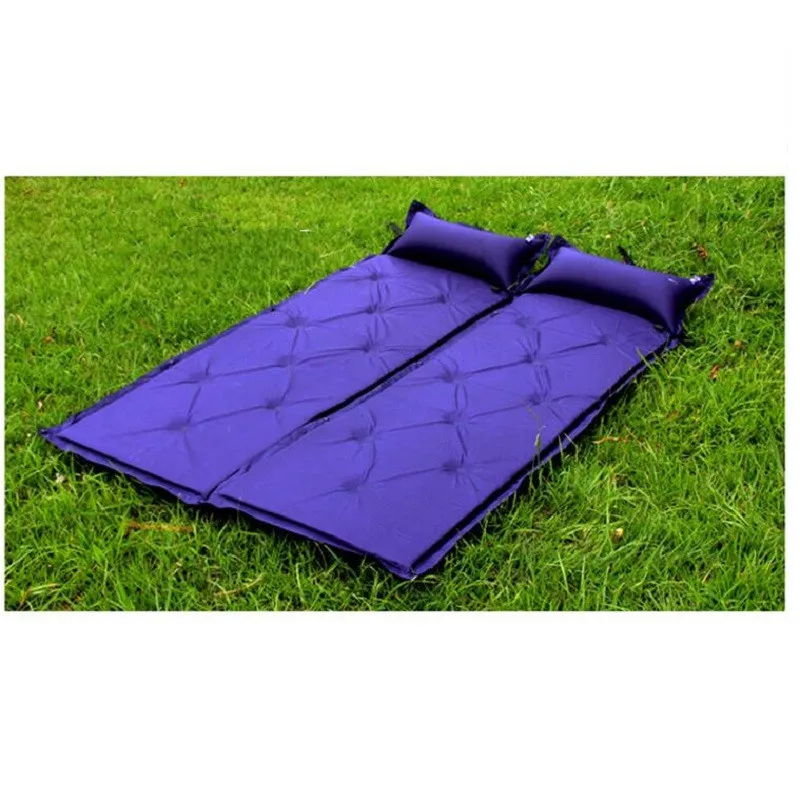 في الهواء الطلق التخييم حصيرة التلقائي حصيرة قابلة للنفخ وسادة النوم خيمة الهواء MattressWaterproof مقاومة للرطوبة حصيرة مع وسادة 186*60*2.5 سنتيمتر