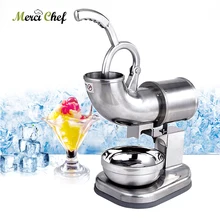 ITOP Ice Crusher Machine Electric Commercial Use 110V Snow Maker Stainless Steel Food Machine Smoothie Blender One Year Warranty