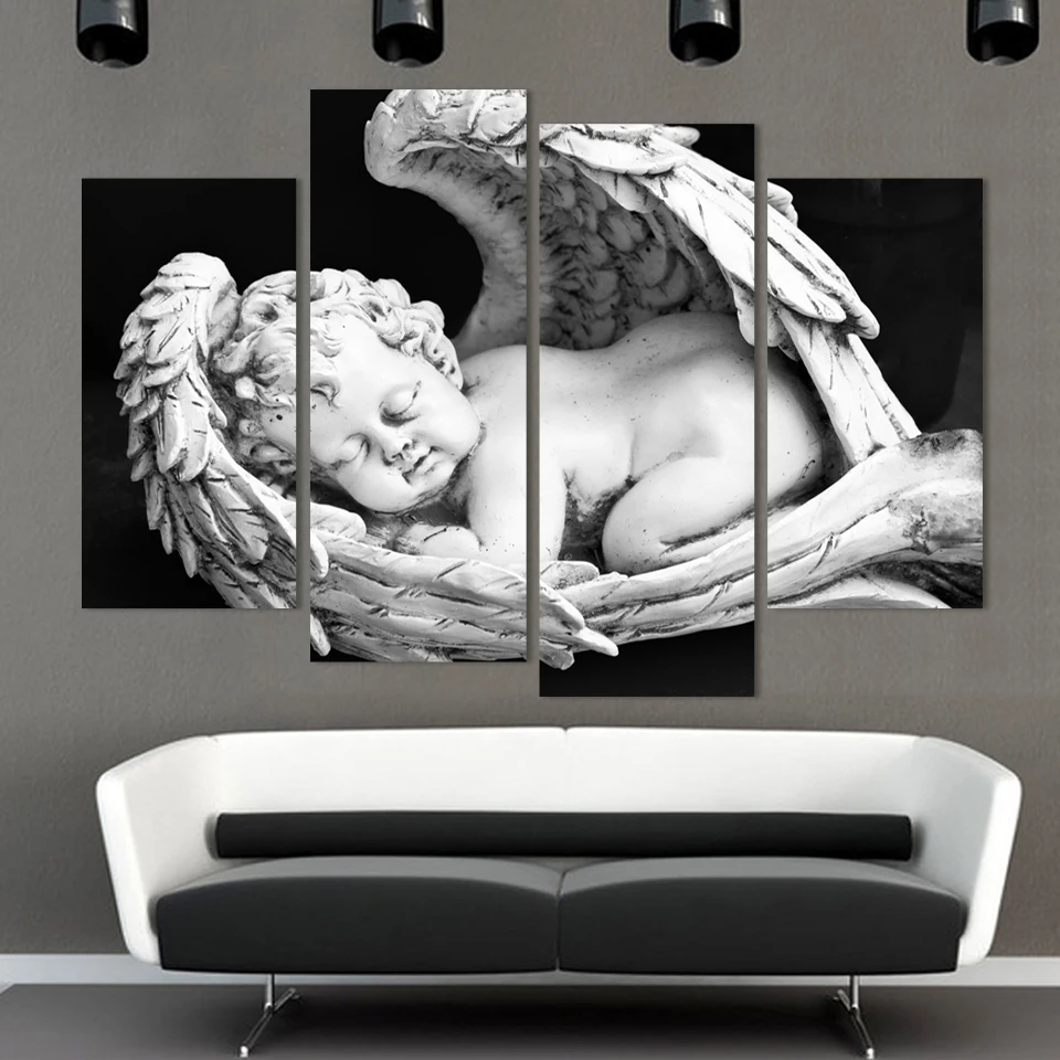 Online kopen wholesale black angel schilderijen uit china black ...