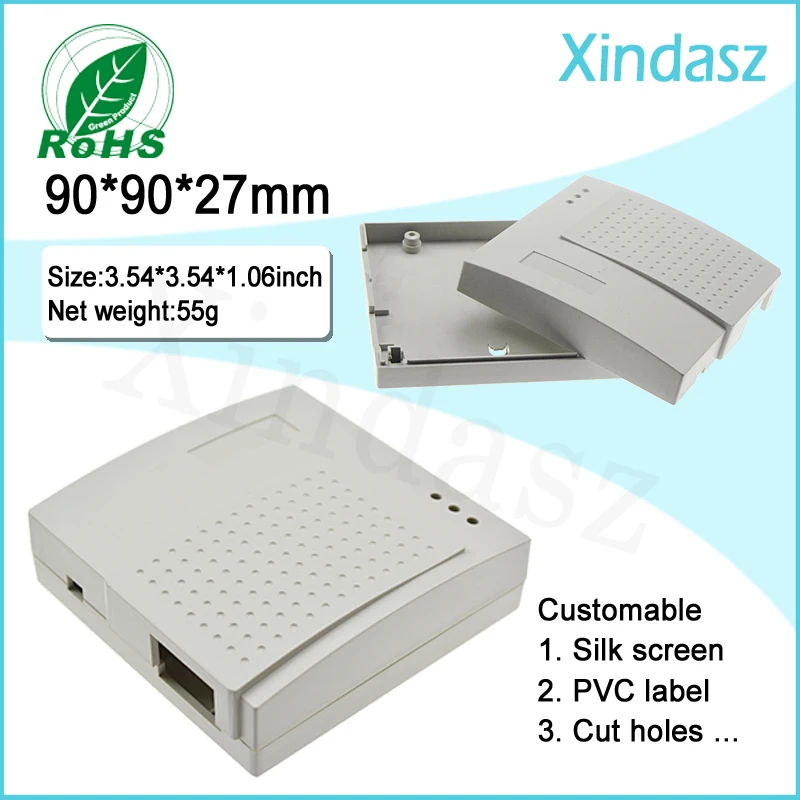 플라스틱 상자 컨트롤러 LED 드라이버 인클로저, 90x90x27mm, 무료 배송, 1 개