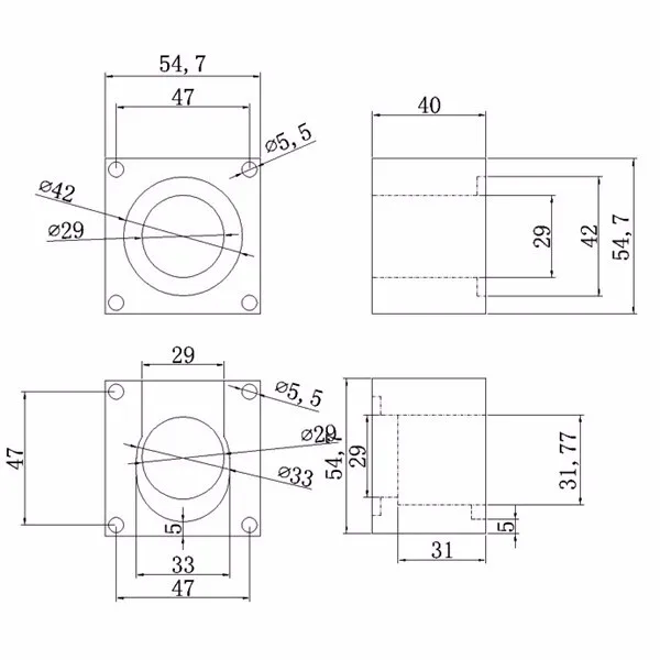 Machifit Nema 23 Stepper Motor Aluminum Mount Clamp Bracket For CNC Engraving Machine