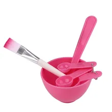 

OutTop 2018 Newly NEW 1set 4 in 1 DIY Facial Mask Mixing Bowl Brush Spoon Stick Professional mask tools Tool Face Care Set 07.07