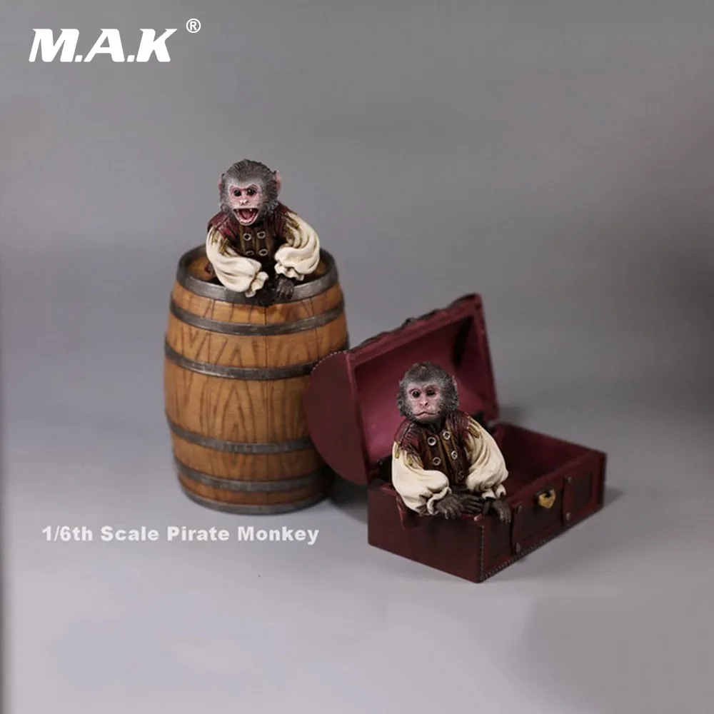 Аксессуары в масштабе 1:6 Пиратская обезьяна бочка для вина бокс с сокровищами