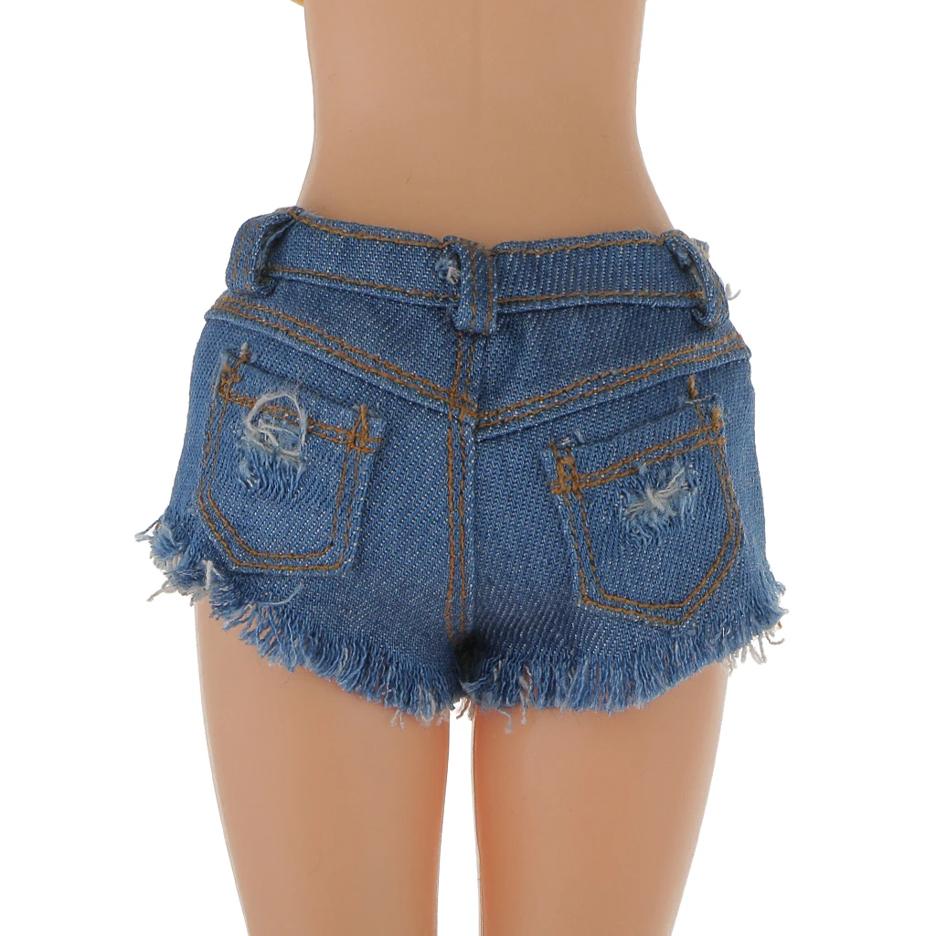 DollAccessories Dolls Shorts 1/6 Blue Denim Shorts Blue Jeans for 12 inch Kumik    Female Figures Body Clothes Gift