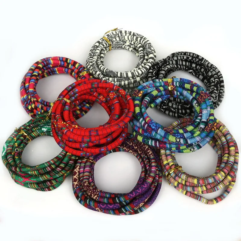 

New Arrival Fabric Cord 3 Meters 5MM Thickness Multicolors Bohemia Rope String DIY Craft Making for Jewelry Necklace Bracelet