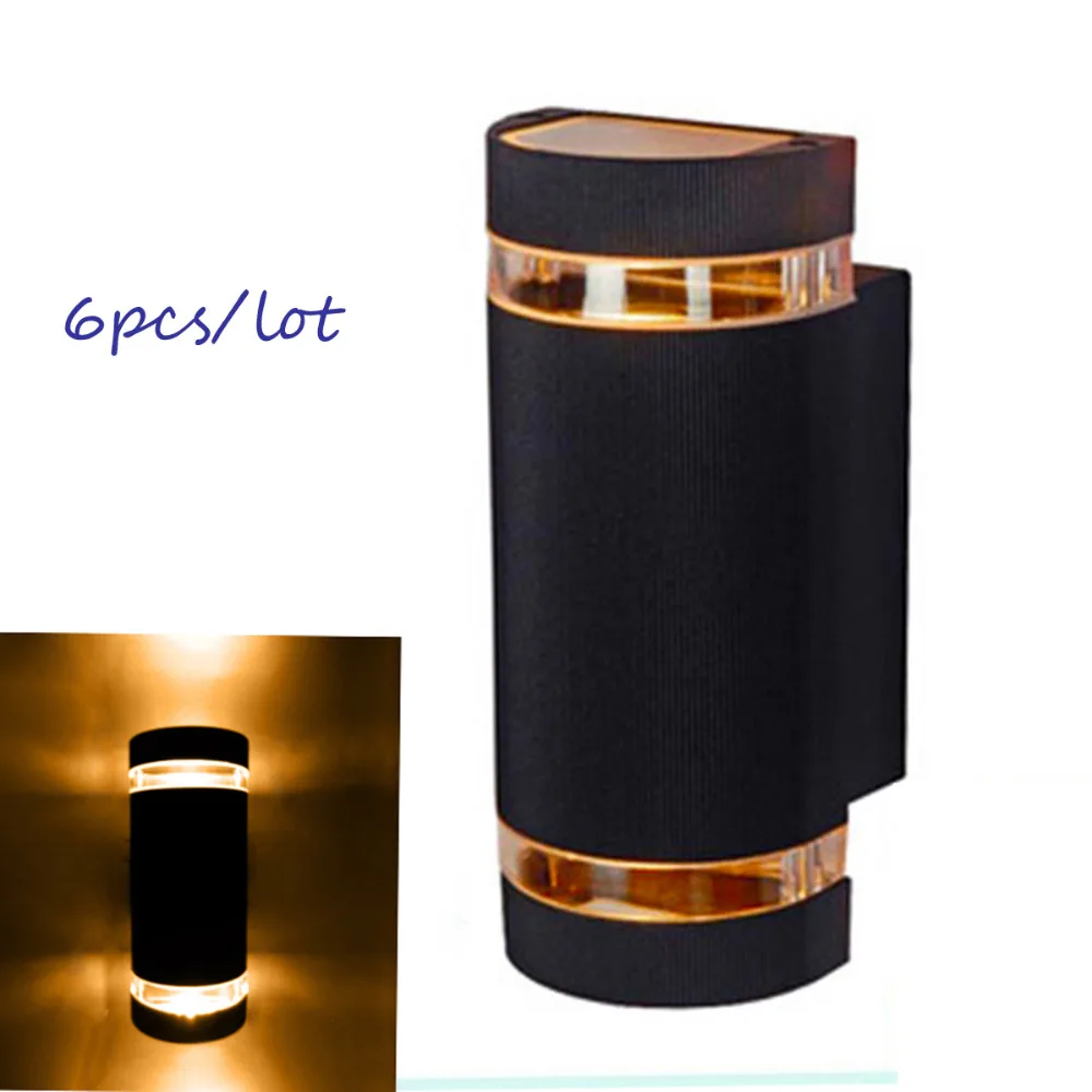 

6pcs/lot 8w led wall lamp light waterproof up and down side/led porch lights/led wall light waterproof outdoor(AC 85-265V)