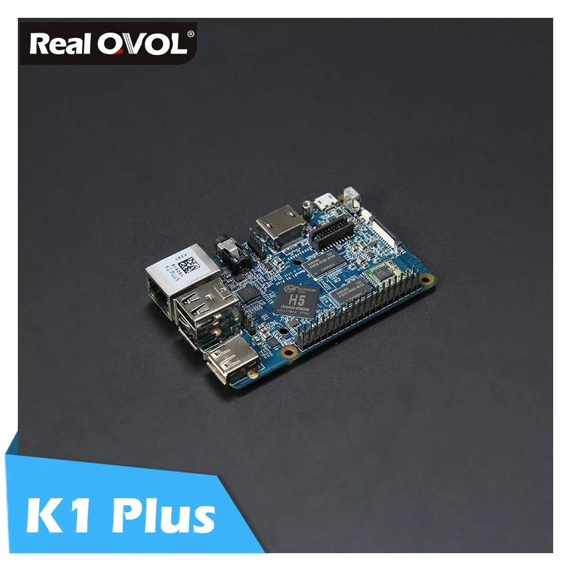 

RealQvol FriendlyARM NanoPi K1 Plus Allwinner H5, Quad-core 64-bit A53 Mali450 2GB DDR3 RAM WIFI HDMI RTL8211E Gigabit Ethernet
