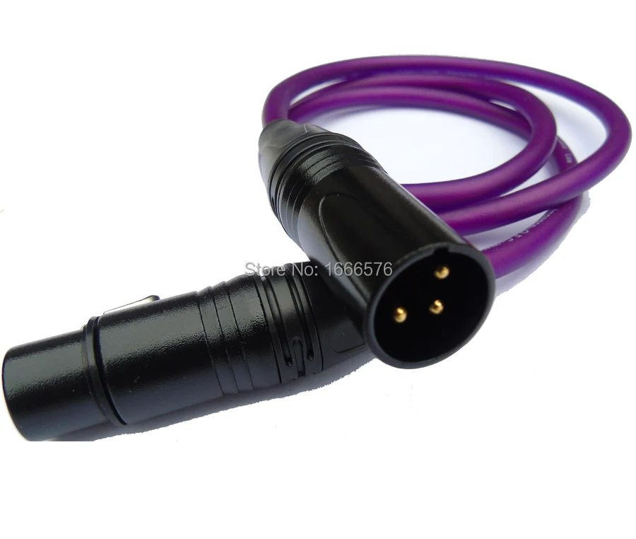 

KL High Quality 100PCS/LOT 20 feet 3PIN XLR MALE TO FEMALE wine red MIC MICROPHONE TRANSPARENT CABLES CORDS