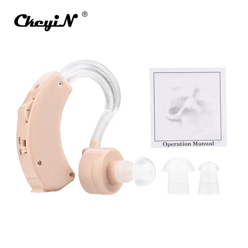 Plastic Super Mini Adjustable Hearing Aids Ear Sound Amplifier Volume Tone Listen Enhancer Hearing Aid Kit Hook Behind In Ear