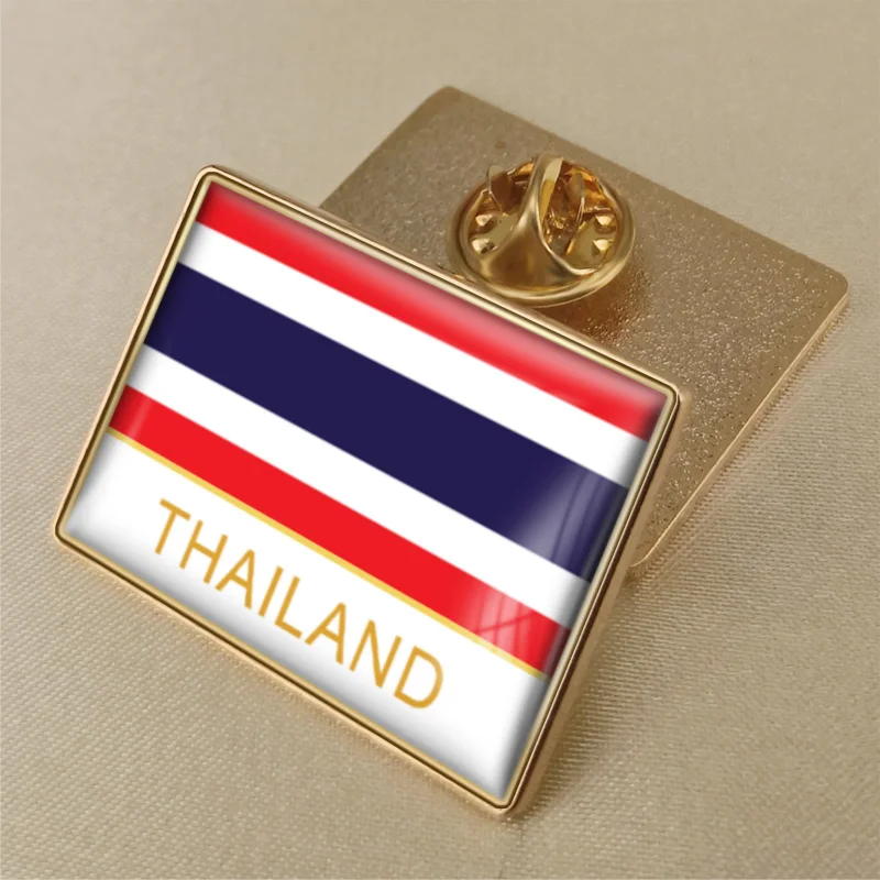 Таиланд Один Значок в виде флага - Окраска металла: Thailand-RL