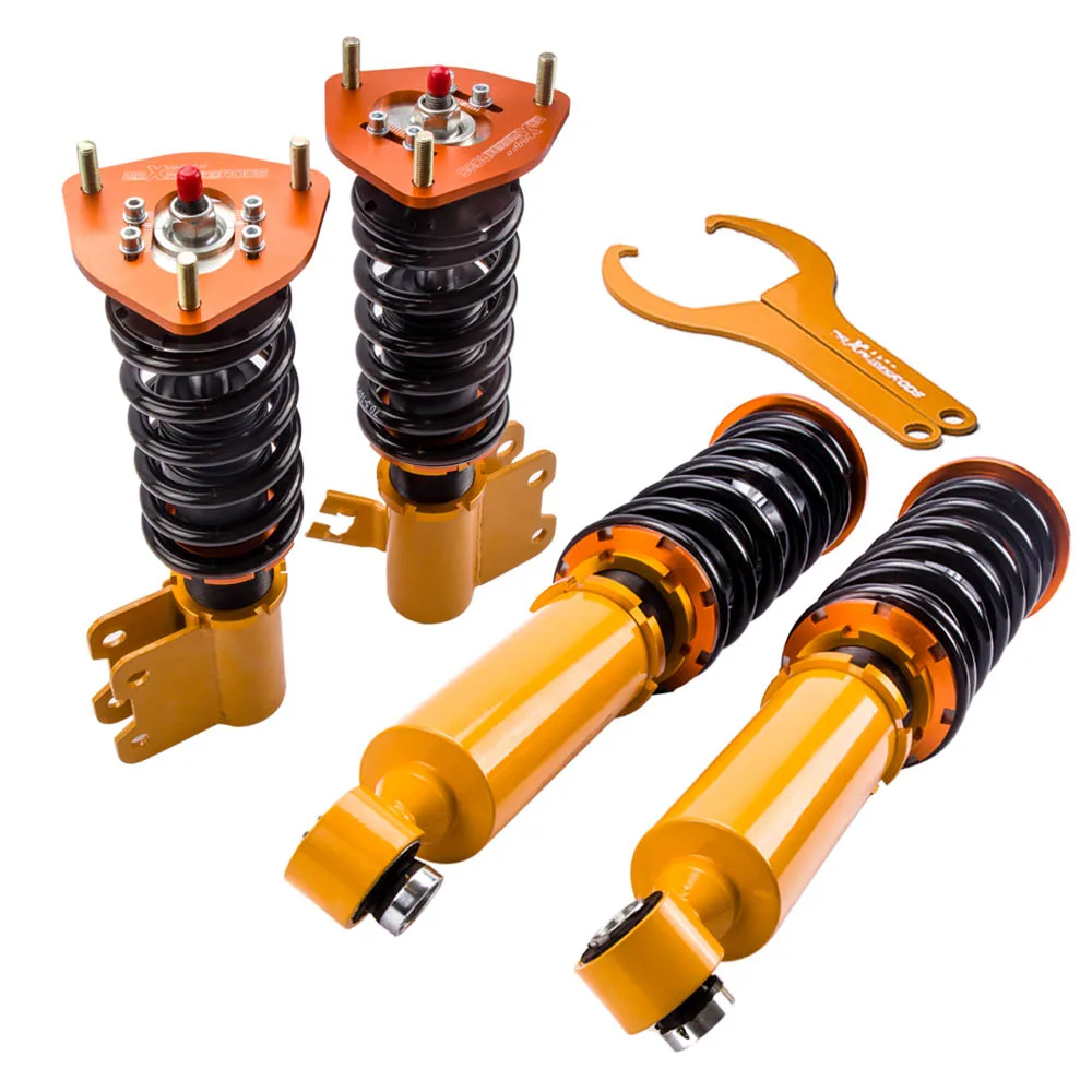 

Coilover Amortiguador Adjustable fit Nissan S13 180SX 200SX 89-94 240SX Shock Absorber Spring Rouge Front Rear Camber Plate