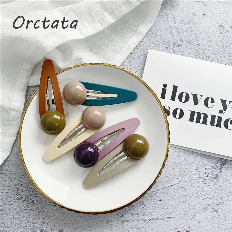 

Vintage Candy Color Hair Clips Barrettes for Women Chic Summer Dull Polish BB Hairgrip Bang Hairpins Hair Accessories Headwear