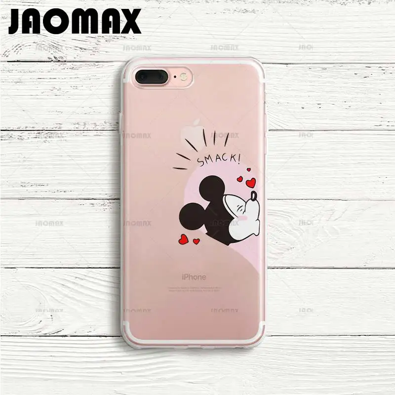 Jaomax Cute Cartoon Animal Mickey Minnie Couple Phone Case for iPhone Xs Max 7 8 6 6S Plus X SE Transparent Silicone Back Cover Jaomax Cute Cartoon Animal Mickey Minnie Couple Phone Case for iPhone Xs Max 7 8 6 6S Plus X SE Transparent Silicone Back Cover