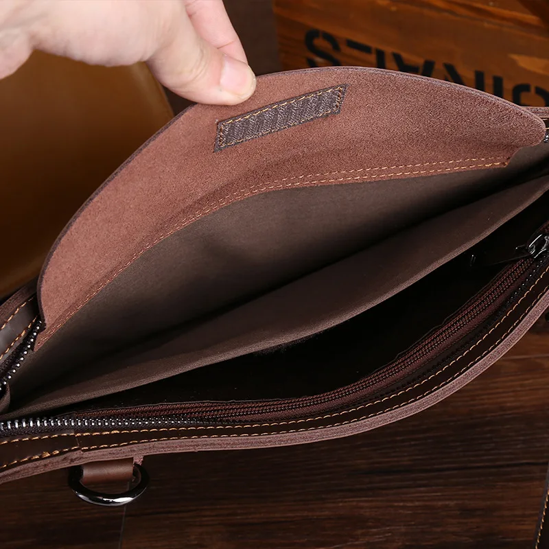 Crazy horse кожа Сумка Бизнес Для мужчин натуральная кожаная сумка для ноутбука сумка-портфель через плечо сумка через плечо; сумка Для мужчин сумка-мессенджер