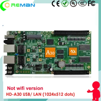 

HD-A30 rgb full color p3 p4 p5 p6 p8 p10 indoor outdoor led display controller / big led sign board control card USB WAN