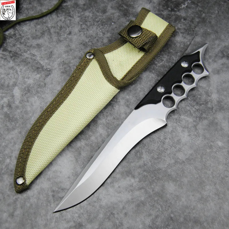 

9Cr18M0V CNC blade G10 handle hight quality straight knifeTactical EDC Tool outdoor camping survival exploration pocket knife