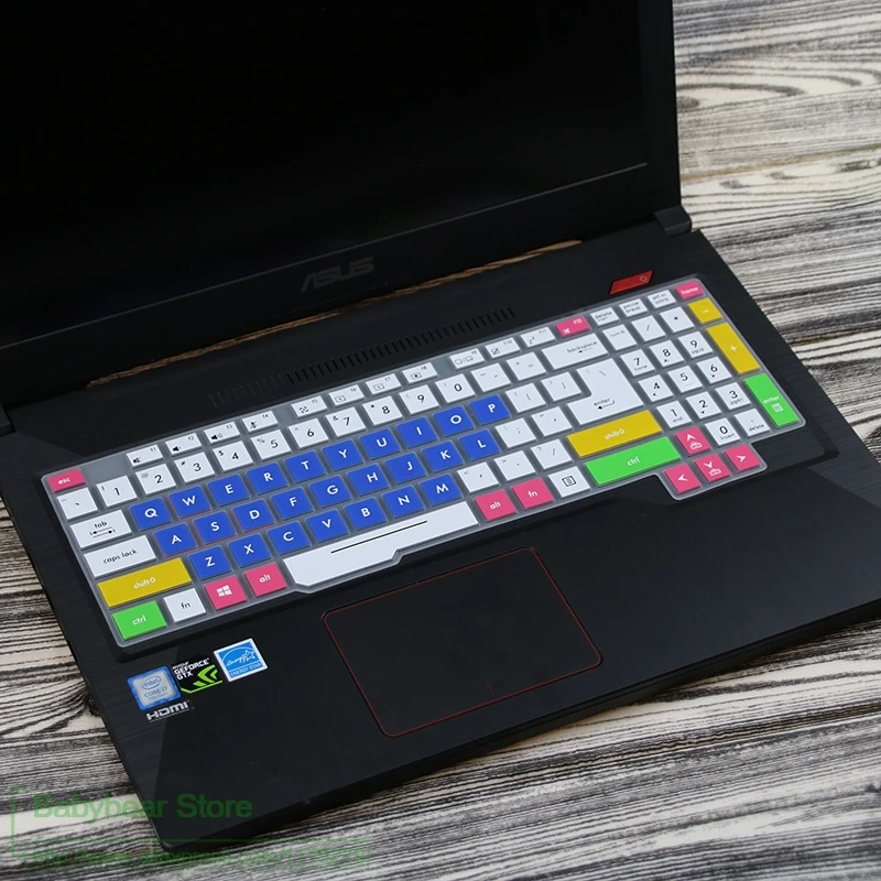 Силиконовая Защитная крышка для клавиатуры ноутбука Asus TUF FX705GM FX705GD FX705 fx705ge FX705G FX 705 GD GM Gaming 17 дюймов 17,3'' - Цвет: candyblue