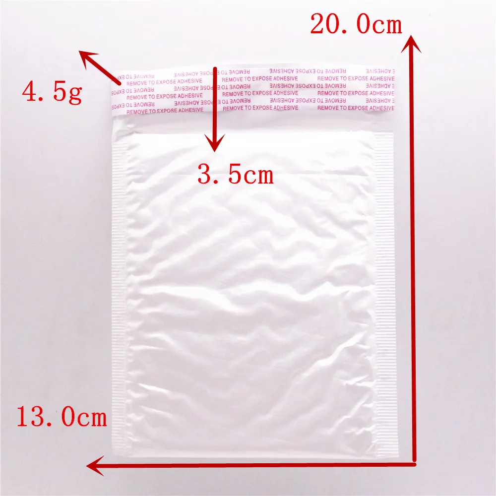 6 шт. белый 13*20,0 см* 4,5 г водонепроницаемый солнцезащитный крем Экспресс- Конверты с мягким вкладышем почтовый пакет