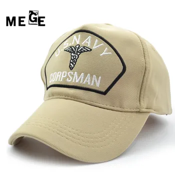 

MEGE U.S. NAVY CORPSMAN Army Cap for Fishing, Summer Sombrero gorra de pesca, Male Outdoor Sports Hat, Adjustable size