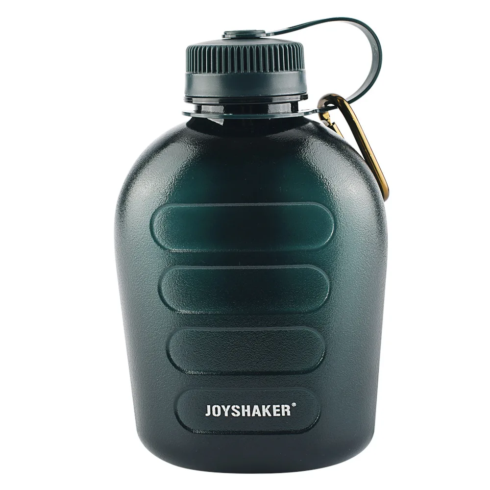 

Army green sports bottle thickening 1000ML large capacity kettle Military fan outdoor sports bottle portable travel bottle