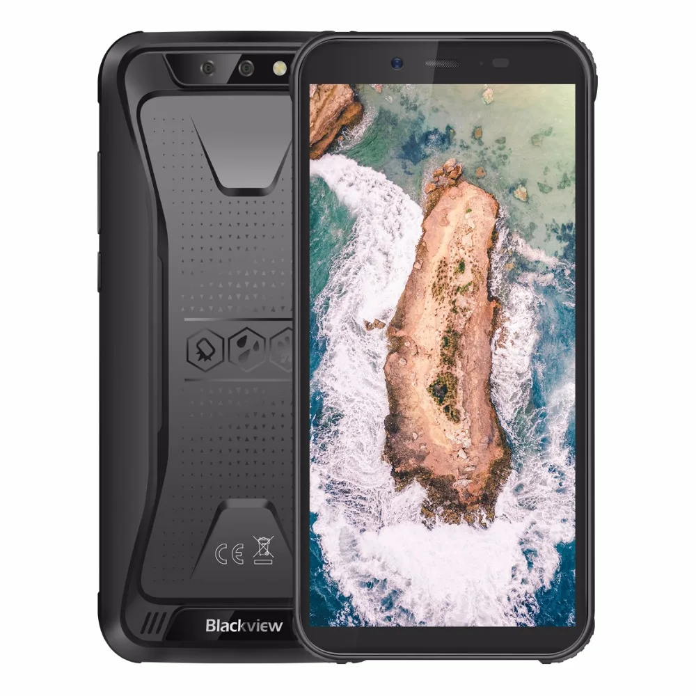 Blackview BV5500 IP68 Водонепроницаемый прочный смартфон 2 GB + 16 GB 5,5 "18:9 Экран 4400 mAh MT6580P Android 8,1 Dual SIM мобильный телефон